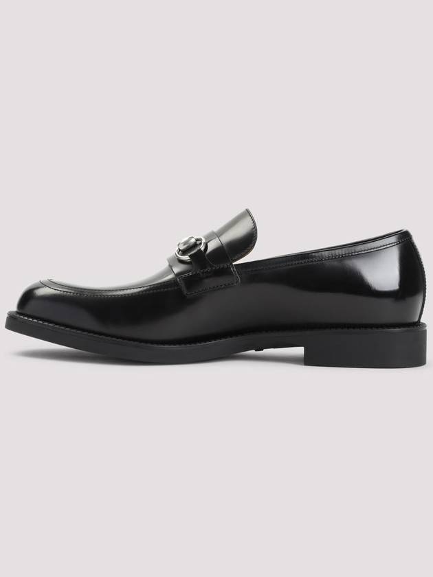 Shiny Horsebit Leather Loafer Black - GUCCI - BALAAN 3