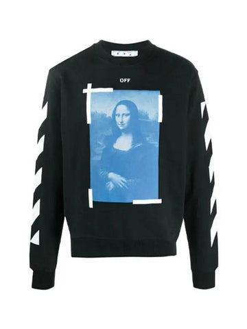 Men's Mona Lisa Slim Fit Sweatshirt Black - OFF WHITE - BALAAN 1