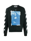 Men's Mona Lisa Slim Fit Sweatshirt Black - OFF WHITE - BALAAN 1