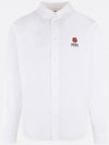 Boke Flower Crest Long Sleeve Shirt White - KENZO - BALAAN 2