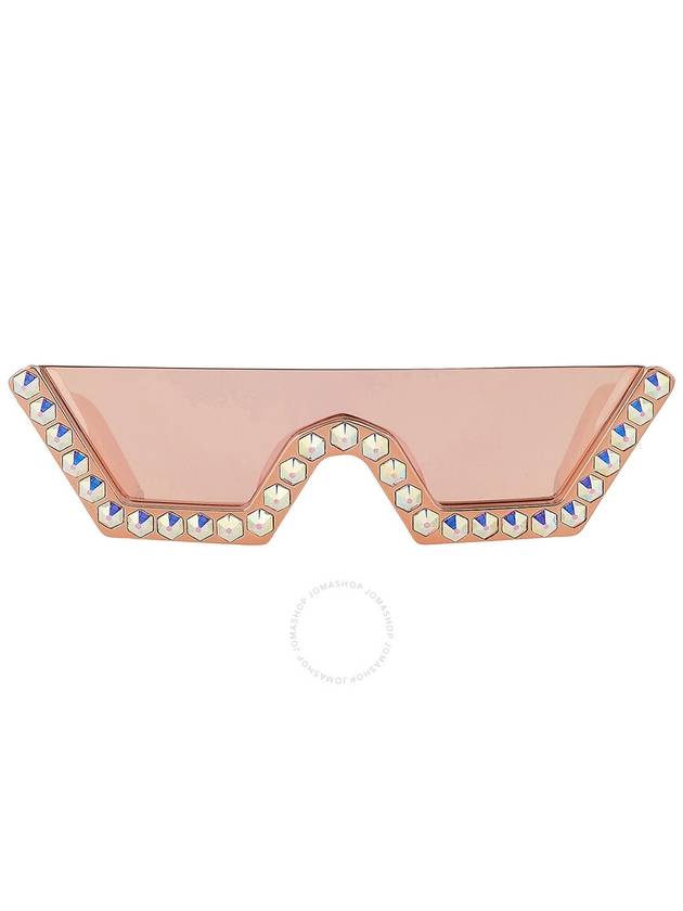 Philipp Plein Pink Mirror Irregular Ladies Sunglasses SPP031S 9NFX 99 - PHILIPP PLEIN - BALAAN 1