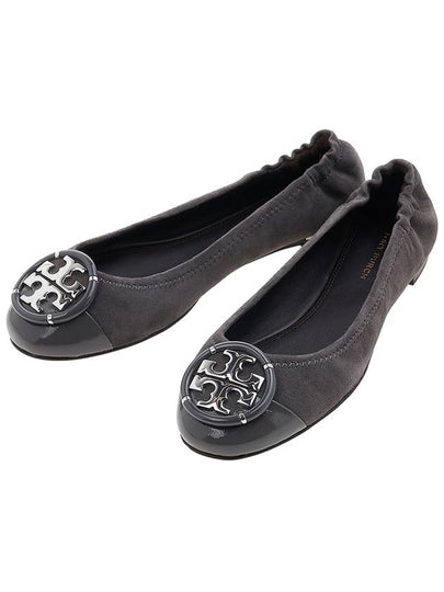 Logo Leather Flat Grey - TORY BURCH - BALAAN 2