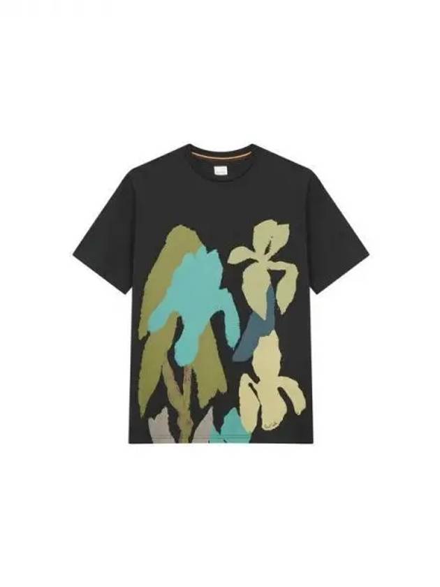 Iris Print Cotton T Shirt Black 271788 - PAUL SMITH - BALAAN 1