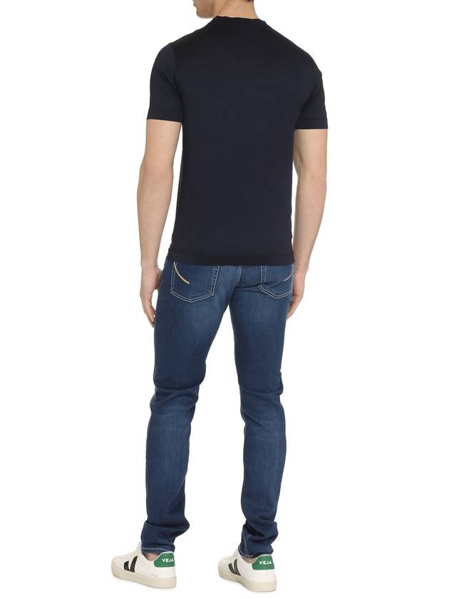 Canali Cotton Crew-Neck T-Shirt - CANALI - BALAAN 4