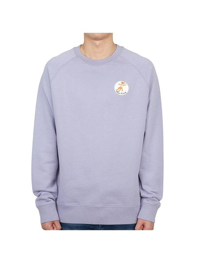 Oly Flower Fox Patch Sweatshirt Light Purple - MAISON KITSUNE - BALAAN 2