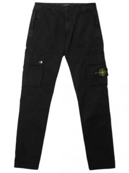 Pants Old Effect Badge Cargo Pants Slim Fit - STONE ISLAND - BALAAN 1