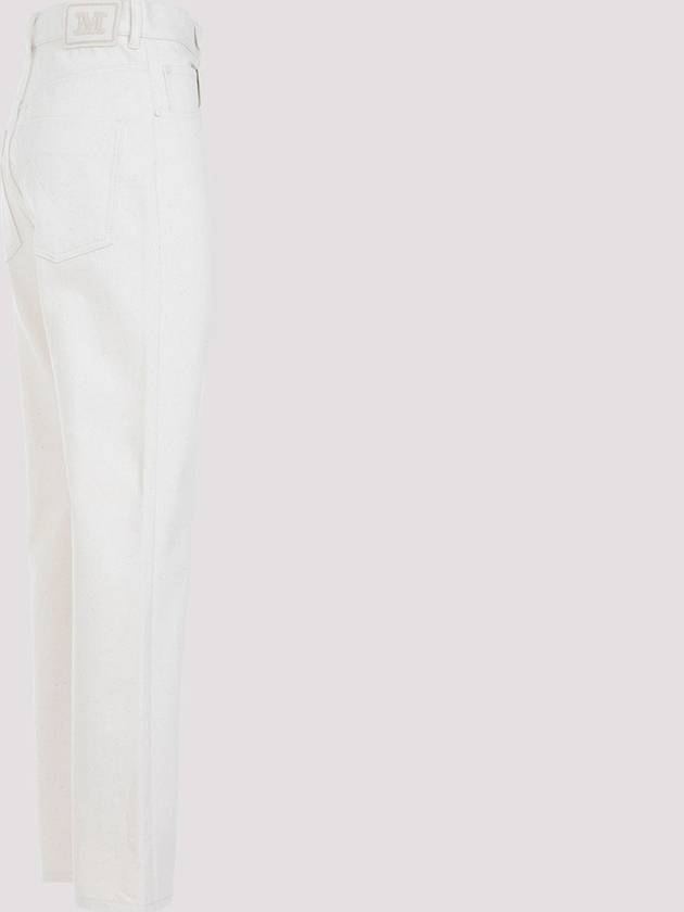 Achille Cotton Straight Pants Ivory - MAX MARA - BALAAN 4