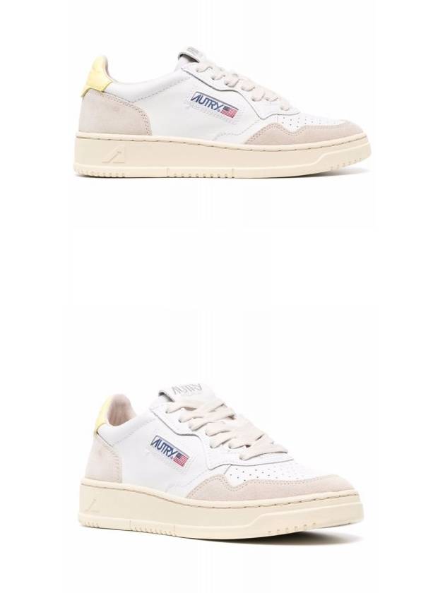 Medalist Suede Yellow Tab Low Top Sneakers White - AUTRY - BALAAN 5