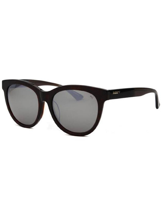 PU0089SK 002 Round Horn Rim Over Asian Fit Mirror Sunglasses - PUMA - BALAAN 1