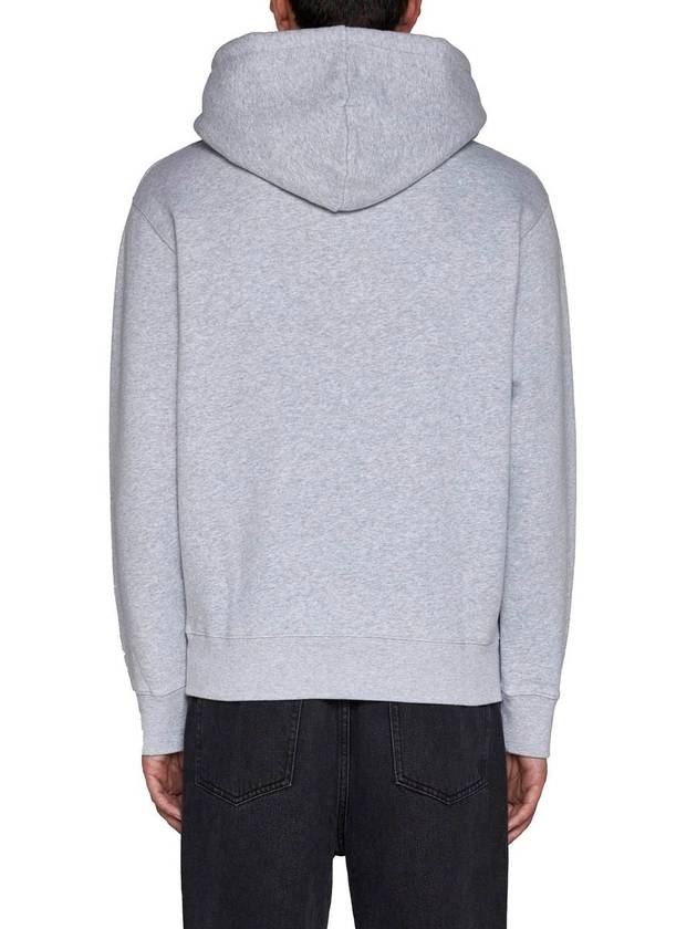 Flowers Comfort Logo Print Hoodie Light Grey Melange - MAISON KITSUNE - BALAAN 4