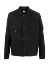 Lens Wappen Two Pocket Collar Cotton Jacket Black - CP COMPANY - BALAAN 2