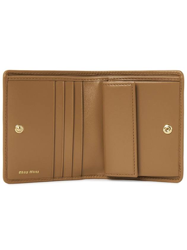 Matelasse Leather Half Wallet Caramel - MIU MIU - BALAAN 5