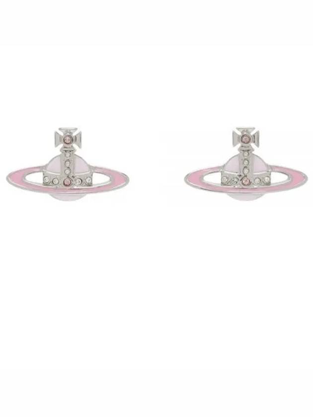 Women's Small Neo Bas Relief Earrings Platinum Vintage Rose - VIVIENNE WESTWOOD - BALAAN 2