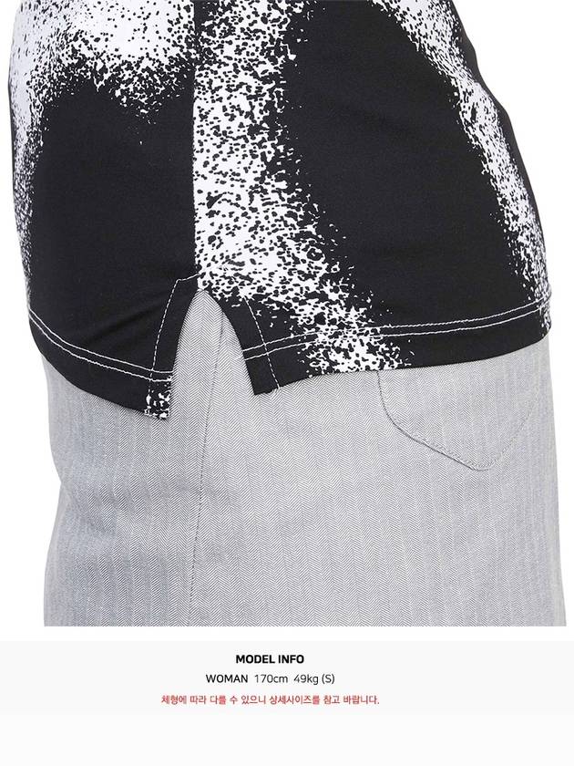 Women's Golf Polo Short Sleeve T-Shirt Black White - HYDROGEN - BALAAN 11