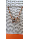 Mini Pop H Pendant Rose Gold & Marron Glace - HERMES - BALAAN 2