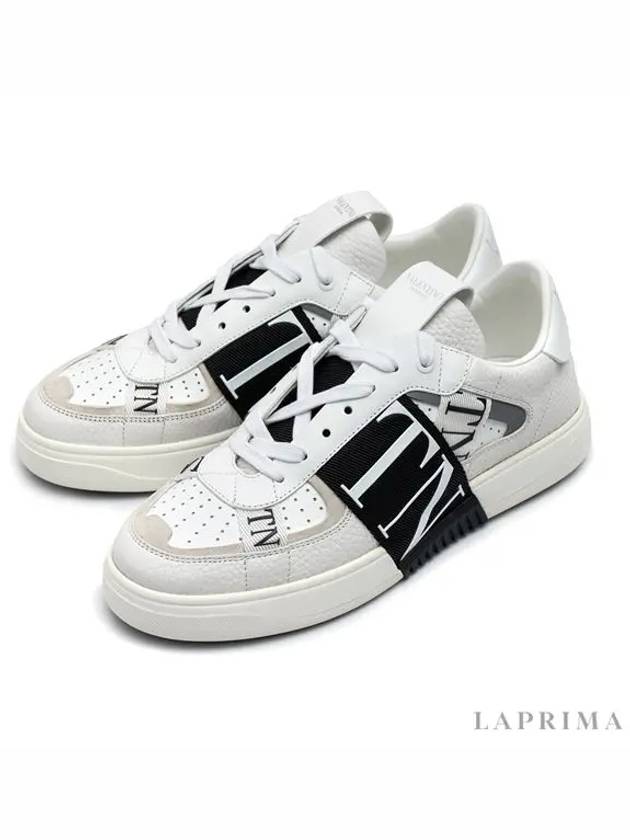 VLTN Logo Band Low-Top Sneakers White - VALENTINO - BALAAN 5