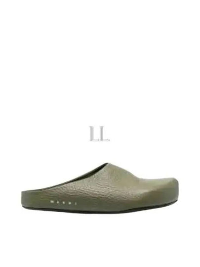 Logo Grain Leather Mule Green - MARNI - BALAAN 2