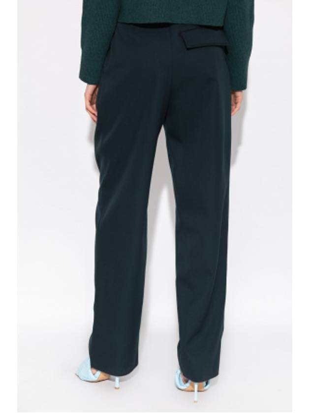 Wool Straight Pants Green - BOTTEGA VENETA - BALAAN 5