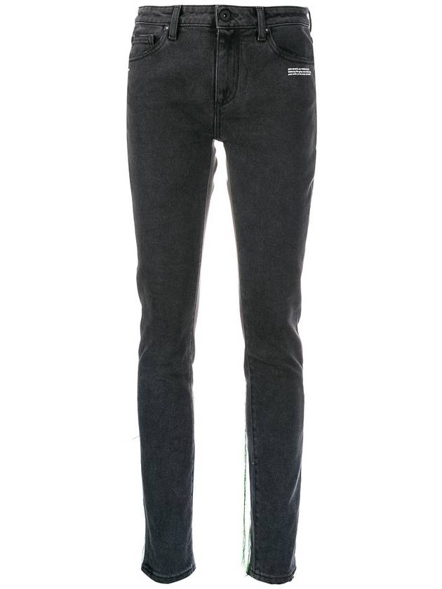 graphic thread slim fit jeans - OFF WHITE - BALAAN 7