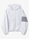 4 Bar Cotton Hooded Jacket White - THOM BROWNE - BALAAN 2