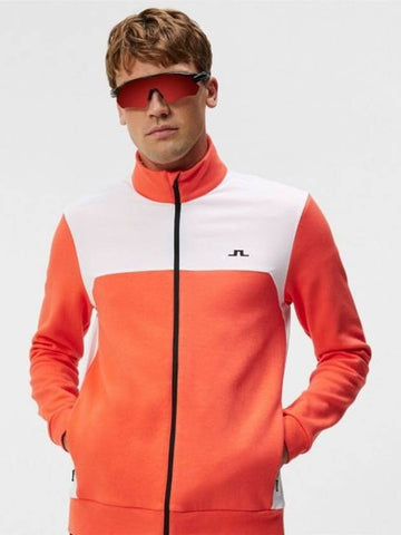 JLINDEBERG Golf Mid Layer Zip-up Jacket Orange - J.LINDEBERG - BALAAN 1