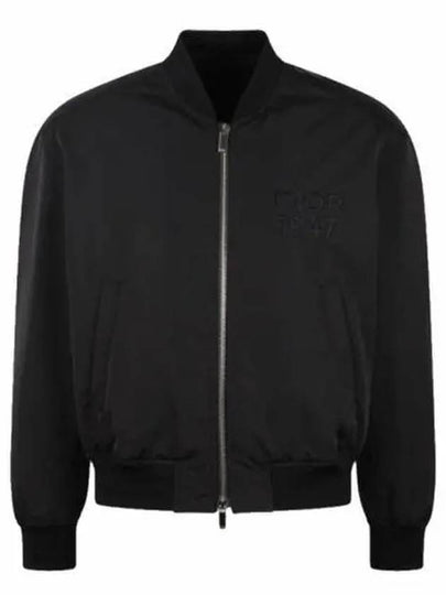 Logo Embroided Bomber Jacket Black - DIOR - BALAAN 2