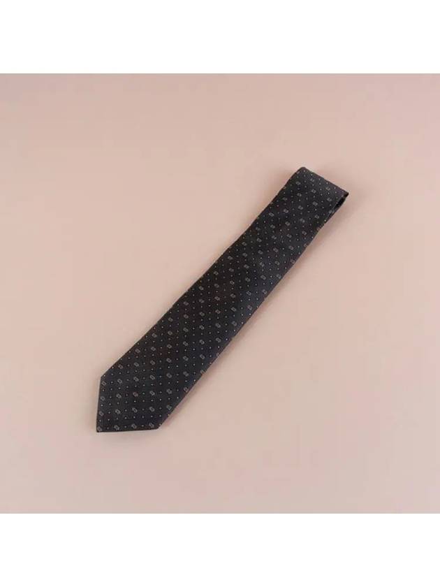 GG Dot Pattern Silk Tie Black - GUCCI - BALAAN 4