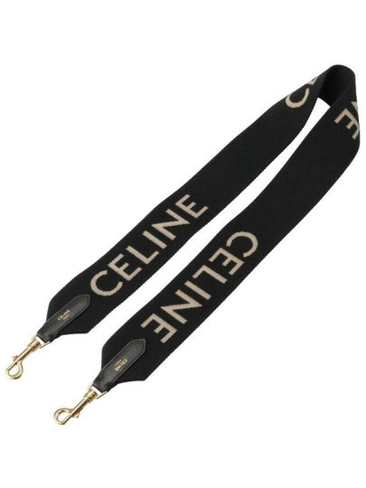 Jacquard Wool Long Strap Black - CELINE - BALAAN 2