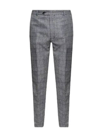 Wavy check suit pants gray slacks - KENZO - BALAAN 1