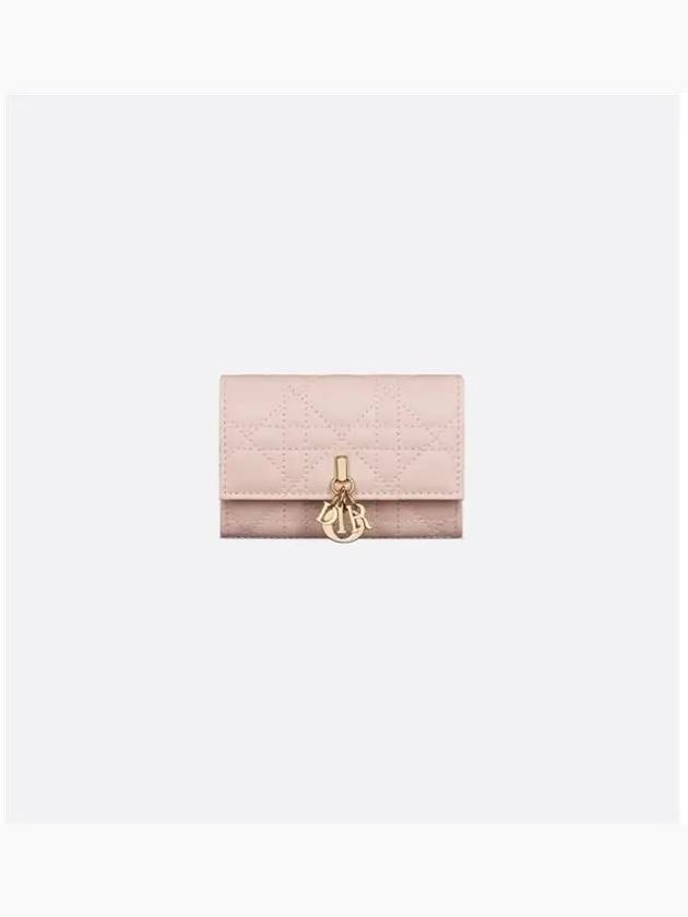 XS Lady Cannage Lambskin Half Wallet Powder Pink - DIOR - BALAAN 2