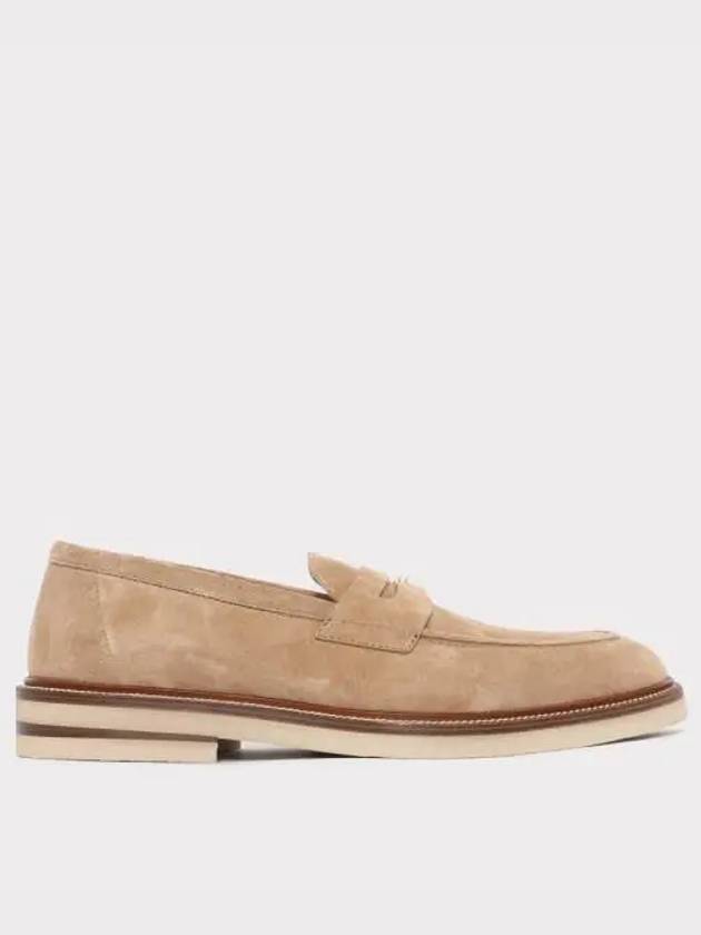 Penny Slot Suede Loafer Light Brown - BRUNELLO CUCINELLI - BALAAN 2