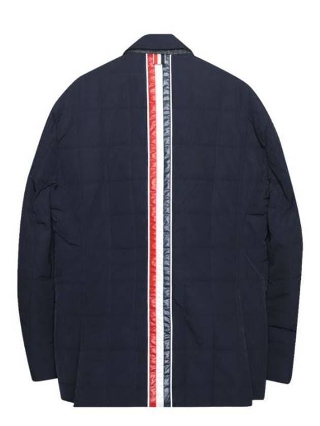 Center Back Striped Down Padded Jacket Navy - THOM BROWNE - BALAAN 3