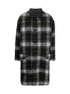 Kinstone Reversible Single Check Coat Gray - ISABEL MARANT - BALAAN.