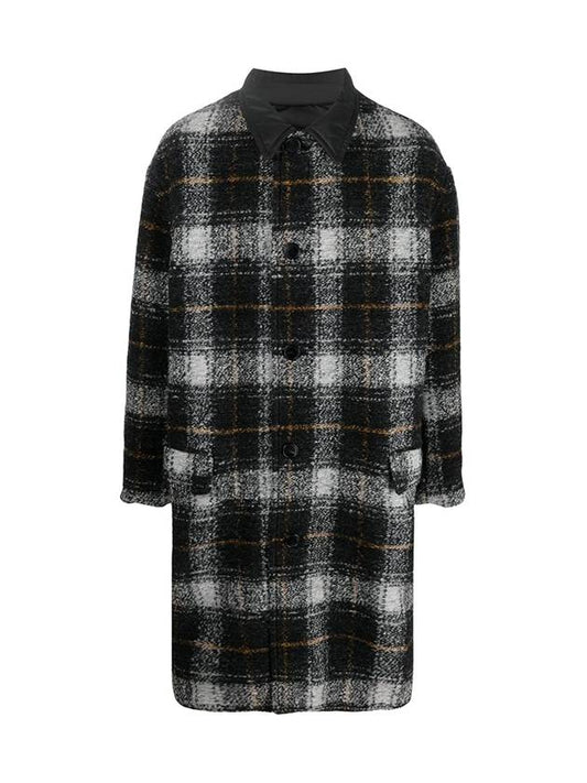 Kinstone Reversible Single Check Coat Gray - ISABEL MARANT - BALAAN.