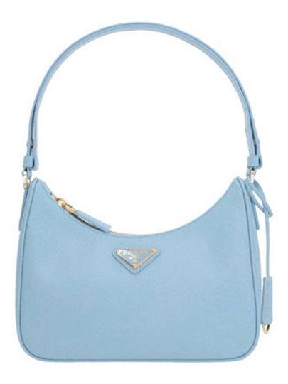 Re-Edition Saffiano Leather Mini Bag Light Blue - PRADA - BALAAN 2