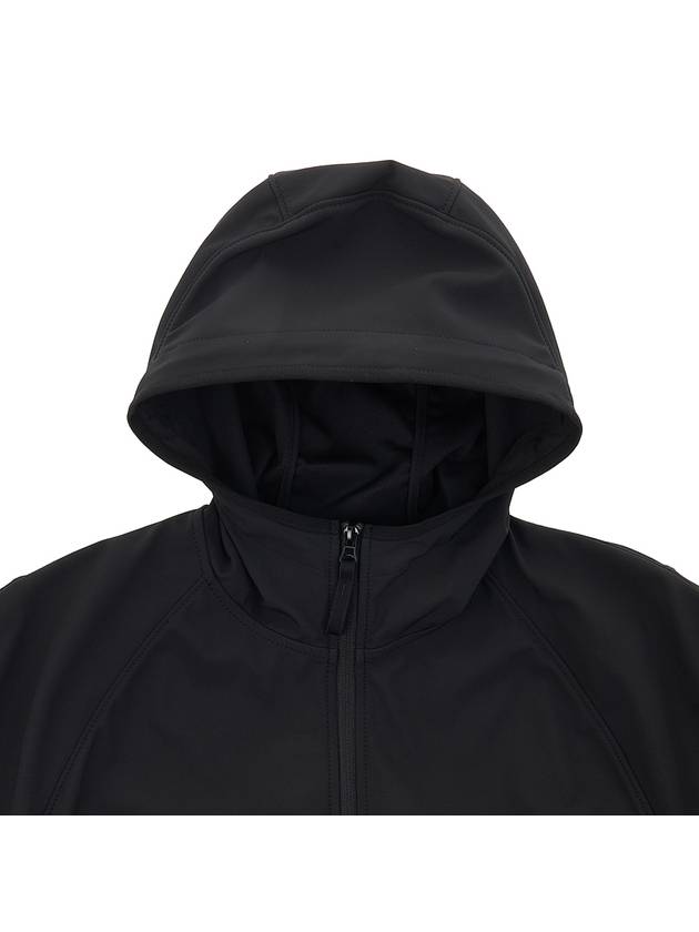 Soft Shell R Technology Nylon Hood Jacket Black - STONE ISLAND - BALAAN 4