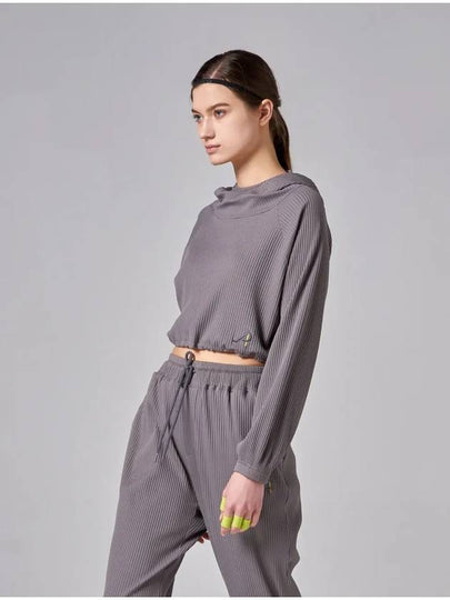 Tech Liv Crop Hoodie Grey - ATHPLATFORM - BALAAN 2