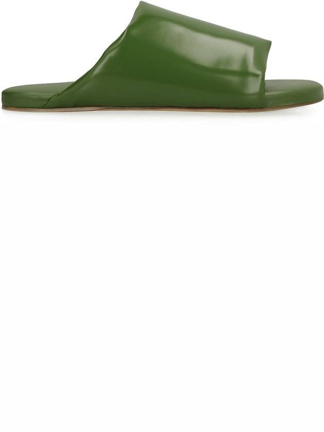 Padded Lambskin Slippers Green - BOTTEGA VENETA - BALAAN 3