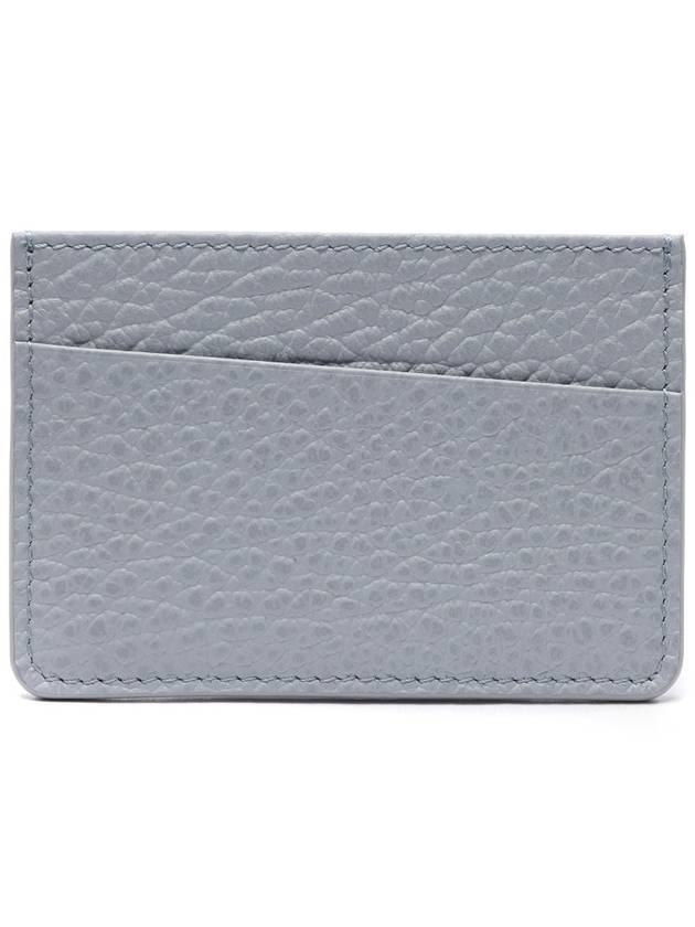 Grain Leather Stitch Card Wallet Pale Blue - MAISON MARGIELA - BALAAN 5