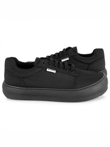 Men s Leather Low Top Sneakers Black CSHOXSNK009 PLY017 001 270127 1064083 - SUNNEI - BALAAN 1