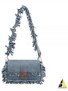 Women's Baguette Denim Shoulder Bag Blue - FENDI - BALAAN 2