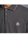 Logo Patch Short Sleeve Polo Dark Grey - MONCLER - BALAAN 6