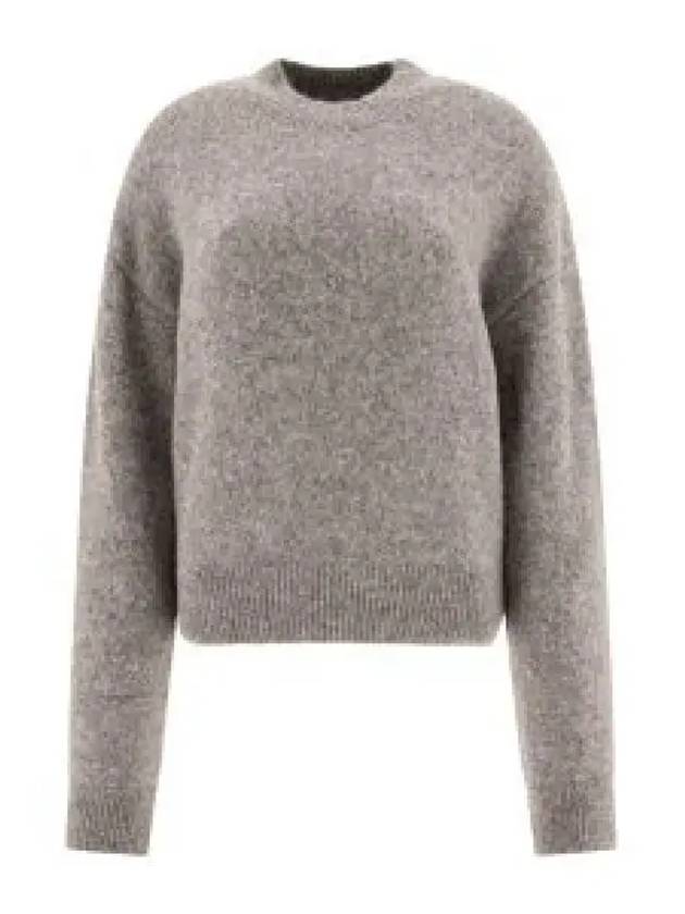 Intarsia Knit Logo Crew Neck Knit Top Grey - JACQUEMUS - BALAAN 2