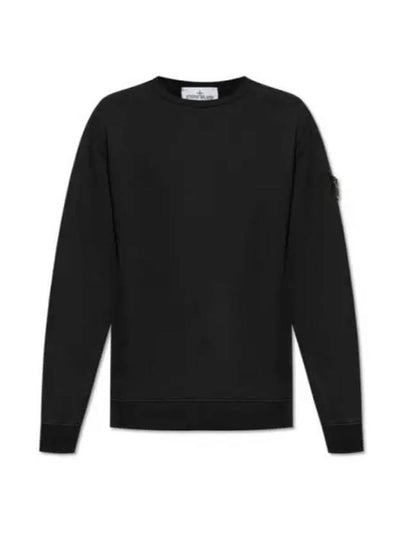 Wappen Patch Crew Neck Cotton Sweatshirt Black - STONE ISLAND - BALAAN 2