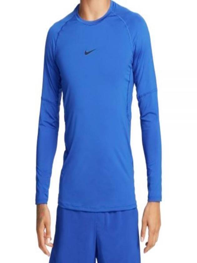 Men's Dri-FIT Slim Long Sleeve T-Shirt Blue - NIKE - BALAAN 2