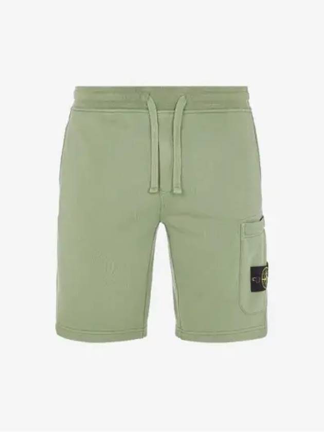 Wappen Patch Pocket Drawstring Shorts Sage Green - STONE ISLAND - BALAAN 3