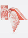 Toile de Jouy Sauvage Mitzah Silk Twill Scarf White Coral - DIOR - BALAAN 3