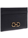 Gancini Card Wallet Black - SALVATORE FERRAGAMO - BALAAN 4