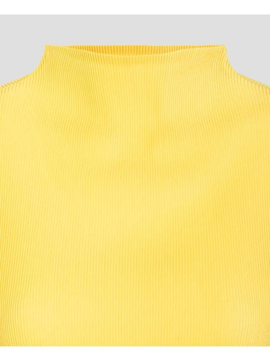 Pleated Please Top Mist Half Neck April Yellow FK293 - ISSEY MIYAKE - BALAAN 2