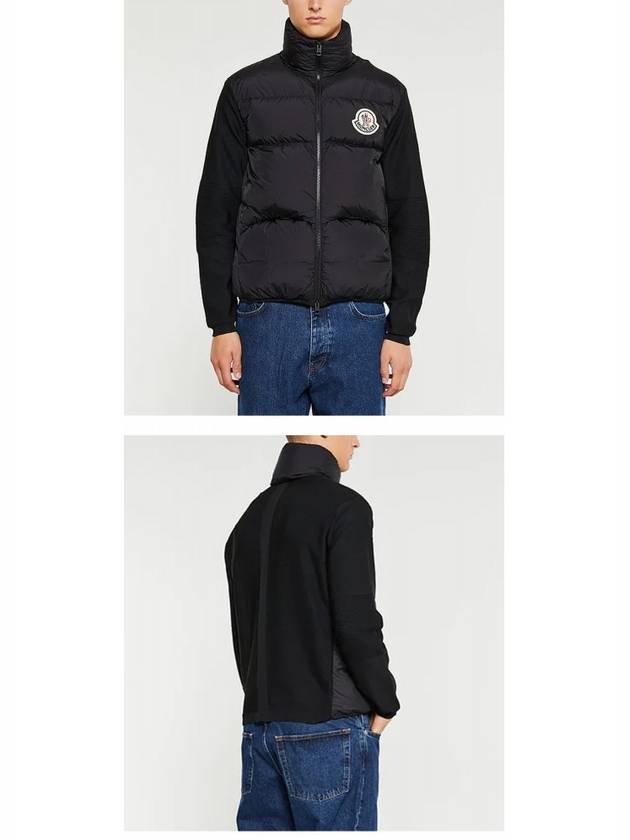 Logo Patch Padding Cardigan Black - MONCLER - BALAAN 5